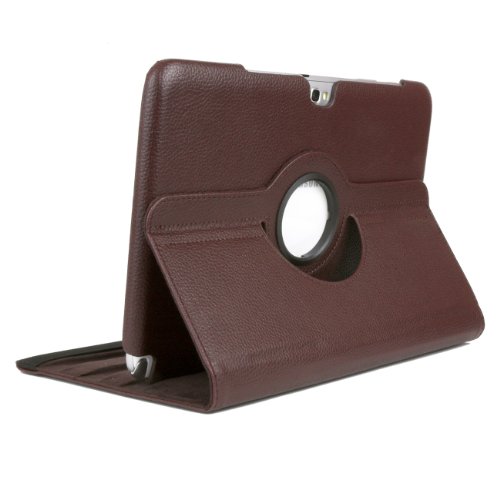 360 ° Note 10.1 Design Standtasche Samsung Galaxy N8000 N8010 N8020 Hülle Schutz Etui Tasche Case Cover (Braun) - 2
