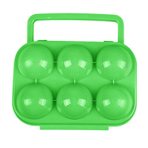 TRIXES Hartschalentransportbox für 6 Eier Portable Eierbox zum Camping