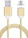 Produktbild Magnet | Ladekabel | Datenkabel | Schnellladekabel | Original | Nylon ( Micro USB GOLD ) 1M 2.4A für Android Samsung Galaxy S4 S5 S6 S7 Edge Note HTC Nokia Nexus Sony Xperia Z5 Z4 Huwai P8 P9 Nokia Kindel Windows Tablet Handy