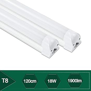 OUBO 60cm LED Leuchtstoffröhre komplett Set mit Fassung kaltweiss 6000K ...