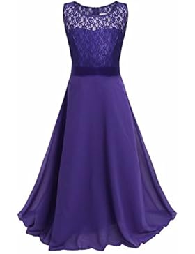 YiZYiF Festliches Mädchen Kleider Festlich Lange Brautjungfern Kleider Hochzeit Party Prinzessin Kleid Blumenmädchenkleid...