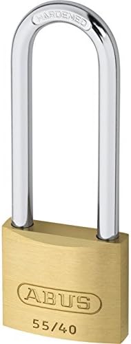 Precise Engineered Abus 40mm 55 Series Basic Brass Padlock With 63mm Long Shackle Keyed Alike To Suite 5401 [Pack of 1] - w/3yr Rescu3® Warranty
