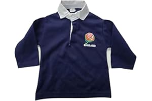 GENERIC England Rugby Shirt English Retro Rugby Shirts Babies Kids 1-2 Years 2-3, 3-4, 4-5, 5-6, 7-8, 9-10, 11-12 and 13-14 with Full Sleeve Best Gift for Unisex