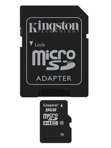 KINGSTON 8GB microSDHC Card Class 10 mit SD Adapter
