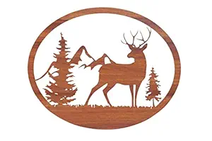 LUNKER Deer Wall Art Piece For Wall Decor for Living room, Bedroom, Kids Room, Kitchen, office | Wall Hanging Decoration Items for Home Decor (Brown)