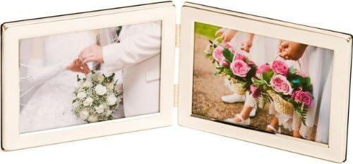 SilverPlated 4"x6" (10x15cm) Double Landscape Photo Frame in box