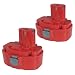 Produktbild Makita 1822 Ersatzakku, FLAGPOWER Werkzeug Akku für Makita 1822 1823 1834 1835 192826-5 192827-3 PA18 192829-9 194105-7 Ni-CD 18V 2000mAh Akku (2 Stück)