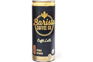 DNAAZ 24 x Coffee Medium Roast Caffe Latte Iced Coffee Drink Tin Can 250ml Delicious Tasty And Twisty Treat Gift Hamper For Birthday,Christmas,Easter