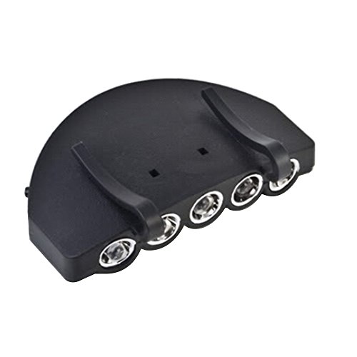 Gemini _ Mall® 5 LED Cap Lampe Clip auf Gap Hat Light Taschenlampe Visor Licht Kopflampe Hände frei ideal für Camping Wandern Joggen Lesen Arbeiten Angeln