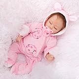 material reborn segunda mano Muñecas reborn mide 18 pulgadas (48 cm) desde la cabeza hasta la camiseta. Tiene un cuerpo de tela suave y tierno para la sensación de renacimiento real cuando la acurrucas cerca de ti. La muñeca encantadora será la buena amiga que acompañará el crecimiento de tu bebé.