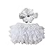 EQLEF® Cute and Soft Lace Ruffle Bloomers Diaper Covers Headband Set For Baby (White)