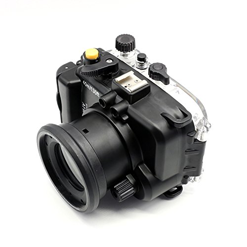 CameraPlus - 40M / 130ft Waterproof Underwater Camera Housing Diving Case for Sony RX100 IV RX100 M4 with Accurate Alarm Buzzer Equipment And 1/4 tripod connector