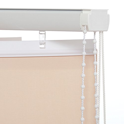 Liedeco Vertikalanlage Lamellenanlage Lamellenvorhang Vertikaljalousie | viele Farben | Lamellenbreite 89 mm | Höhe 180 cm, oder 250 cm | kürzbar (220 x 180 cm, apricot) - 4