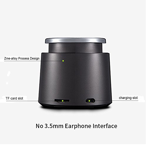 iCozzier Altoparlanti Bluetooth 4.0 super portatile, Alta FedeltÃ  Senza fili Altoparlanti con Controlli Touch Molto Sensibili e Microfono Interno, Chiamate in Viva Voce, Slot Schede TF - Nero Grigio