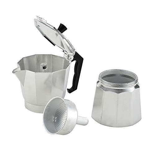 XIMULIZI Cafetière Aluminium Espresso Moka Percolator Pot Cafetière Moka Pot 1 Tasse / 3 Tasse / 6 Tasse / 9 Tasse / 12 Tasse cafetière sur la cuisinière,50ml