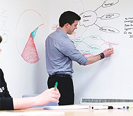 Pizarra Adhesiva Blanca Papel de Pizarra para Pared Removible para la Escuela  Oficina  Casa  45X200CM