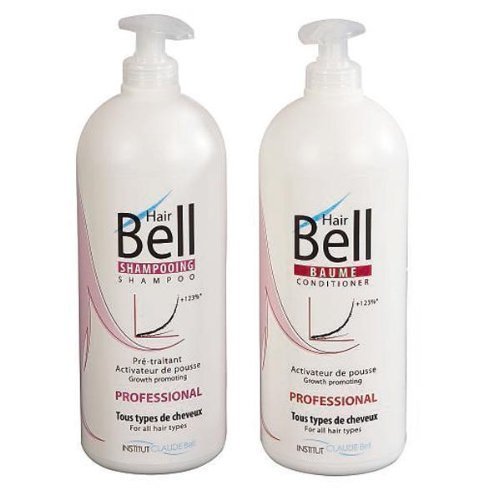 Hairbell PRO Kit Shampoing 1000 ml + Baume 1000 ml accélerateur de pousse de cheveux