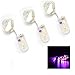 Produktbild MAXGOODS 3 Stk 2m 20 LED Batterie Kupferdraht Lichterketten, Mini Fairy String Lichts, Weihnachten Partys Neujahr Zuhause Zimmer Innen Außen Dekor Geschenk (Lila)