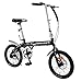 Produktbild Axdwfd Kinderfahrräder Faltrad, 16 Zoll Tragbares Fahrrad 5-8 Jahre Alt Kinderfahrrad Kohlenstoffstahl Rahmen (Color : Black)