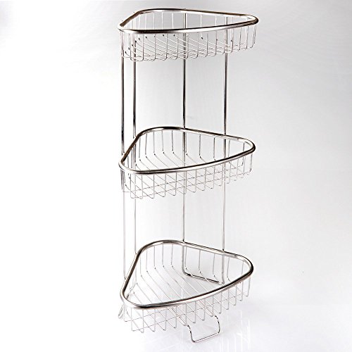 InterDesign Forma Ultra Freistehendes 3-Stöckiges Badezimmer-Regal - Edelstahl Gebürstet