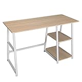 Dimensiones: Tablero: 120x50cm (WxD); Altura: 73cm; Carga máxima: 40kg; ATENCIÓN: Los estantes se pueden montar a la izquierda oa la derecha.