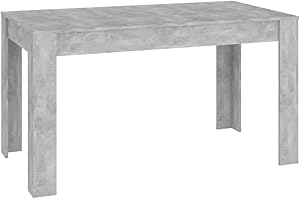 vidaXL Tavolo da Pranzo Grigio Cemento 140x74,5x76cm Legno Multistrato