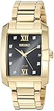 Seiko Men's 'SOLAR DIAMOND' Quartz Stainless Steel Casual Watch, Color:Two Tone (Model: SNE462)