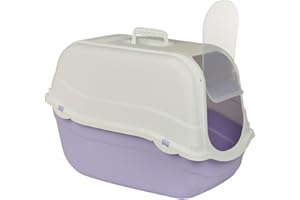 URBNLIVING Enclosed Cat Litter Box - Extra Large Hooded Tray with Filter, Carry Handle - Easy Clean, Odor Control, Secure Flap Door for Cats, 8 Color Options