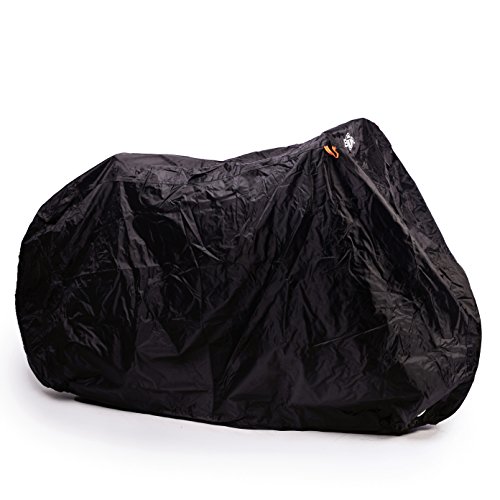 BTR strapazierfähige Fahrradgarage, Schutzbezug oder Abdeckplane, wasserfest, geeignet für Fahrräder und Scooter. Hochqualitatives Polyester Oxford Material, schwarz, 21D Oxford Material. Zur Unterbringung von bis zu 2 Fahrrädern - 7