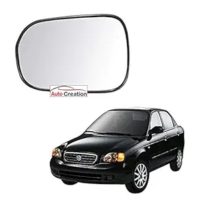 Auto Creation - Left Side View Mirror Glass for Maruti Baleno 1999-2007 old Model