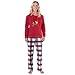 Produktbild FAMLYJK Familien-Weihnachtspyjama-Set - Urlaub Familienpyjama Rot,Mumm