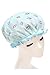 Women Ladies Girls Lips Pattern Waterproof Double Layers Elastic Band Hair Bath Cap Shower Spa Hat Blue