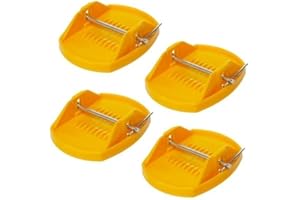 Y-Nut Lot de 4 patins de cric de caravane robustes pour éviter de s'enfoncer dans un sol mou, coussinets de stabilisation robustes et stables pour pieds de caravane avec broches