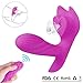 Produktbild Wearable Vibrator mit Fernbedienung G-Punkt und Klitoris stimulieren Butterfly Vibrator 10 Vibrationsmodi Drahtloser Massager für Frauen und paar Wasserdichte USB-Aufladung,Purple
