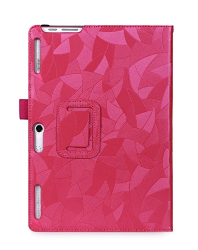 ISIN Tablet Fall Serie Premium PU-Leder Schutzhülle für Lenovo Tab 2 A10, Tab3 10 Plus und Tab3 10 Business 10.1 Zoll Tablet Velcro Handschlaufe und Umhängeband (Schwarz) - 7