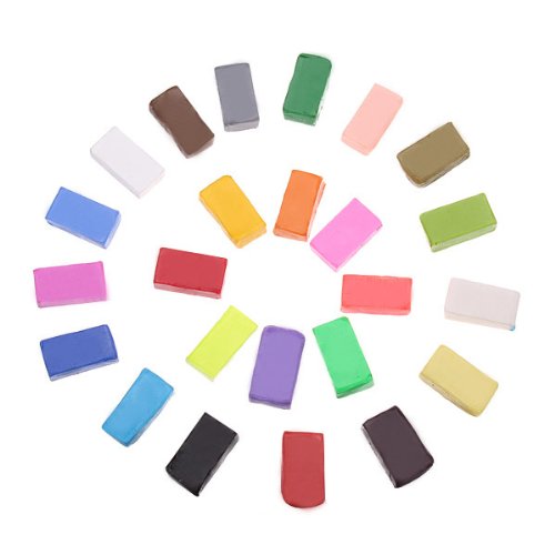 SODIAL (R) Mixed Farbe 24 Soft sculpey Ofen backen Fimo Modellierung Formblock - 4
