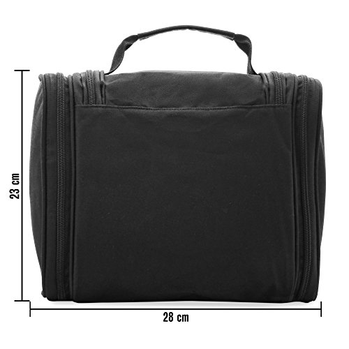 Geräumiger Premium Kulturbeutel zum Aufhängen | Große Reise-Kulturtasche für Frauen & Männer | Wasserresistente Waschtasche mit vielen Fächern | XXL-Kosmetiktasche mit Henkel - 5