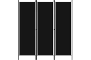 vidaXL Rumsavdelare 3 paneler svart 150x180 cm