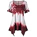 Produktbild Luckycat On Mode Damen Plus Size Runde Form Kurzarm-Schmetterlings-Muster T-Shirt Tops Mode 2018