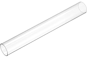 DMiotech Tubo in Plastica Rigida Trasparente da 9.6" 22mm(7/8") x 25mm(1") Tubo Tondo in Policarbonato per l'Illuminazione di Impianti Idraulici