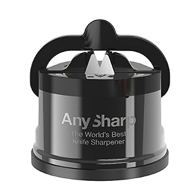 AnySharp Pro Aiguiseur de Couteaux (Métal) avec Ventouse, Gris