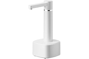 WANWEN Distributeur de Bouteille d'eau de Bureau, Pompe à Eau de Bureau Intelligente, Distributeur d'eau en Bouteille, USB Chargeant la Pompe à Eau Potable, pour la Maison, la Cuisine, Camping (White)