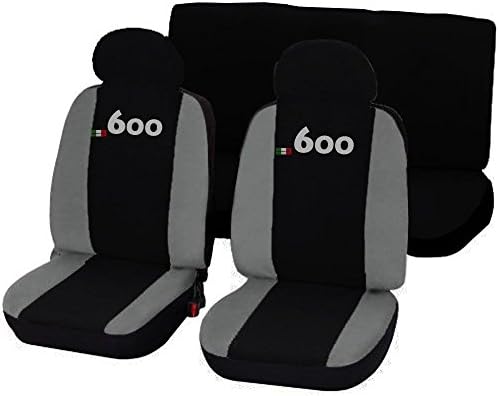 lupex Shop 600 _ NGC Car Seat Cover, SEICENTO Two-Tone Black/Light Grey