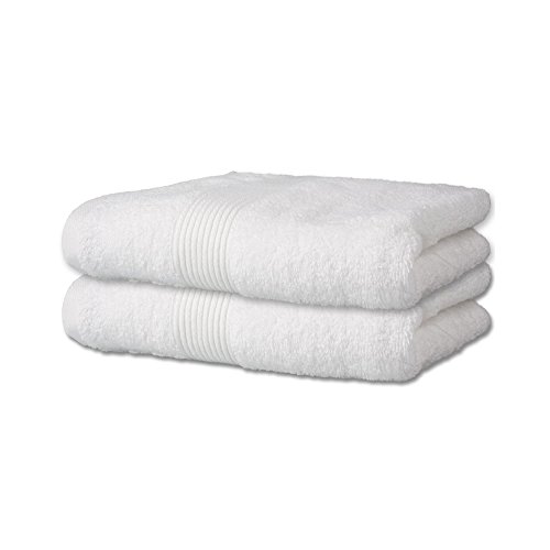 Doppelpack Gästehandtuch | viele Farben, viele Größen | 100% Baumwolle Frottee Handtuch, ca. 500g/m² | Set 2-tlg. je 30 x 50 cm | Serie Bari CelinaTex 0001330 | weiß
