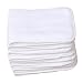 Happy Cherry 8PCS Baby 2-Layer Cotton Baby Reusable Bibs / Nappy / Wipes Reusable Cloth Nappy Inserts Booster - White