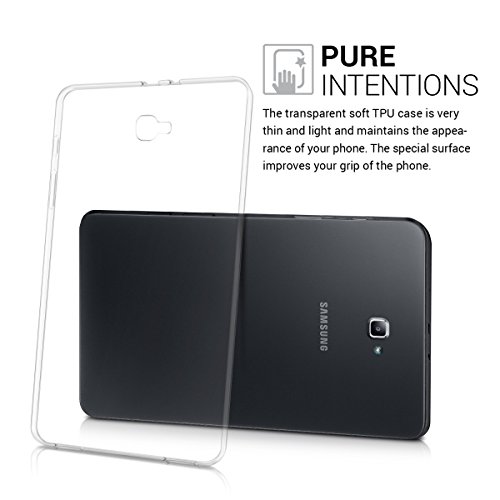 kwmobile Hülle für Samsung Galaxy Tab A 10.1 (2016) T580N / T585N – Case Handy Schutzhülle TPU Silikon für Tablet – Backcover Cover klar Transparent - 3