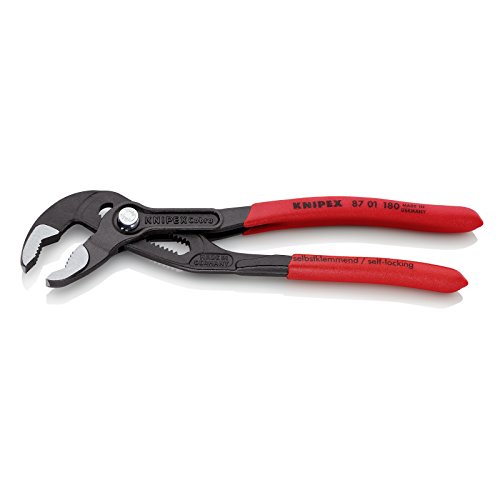 KNIPEX 87 01 180 Cobra – kompakte Hightech-Wasserpumpenzange, Griffe mit Kunststoff überzogen, 180 mm - 2