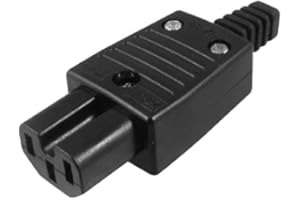 ONIROVIEW Presa volante tripolare IEC 320 C14 C15 13A 220V per alimentazione connettore con scanalatura centrale femmina colore nero