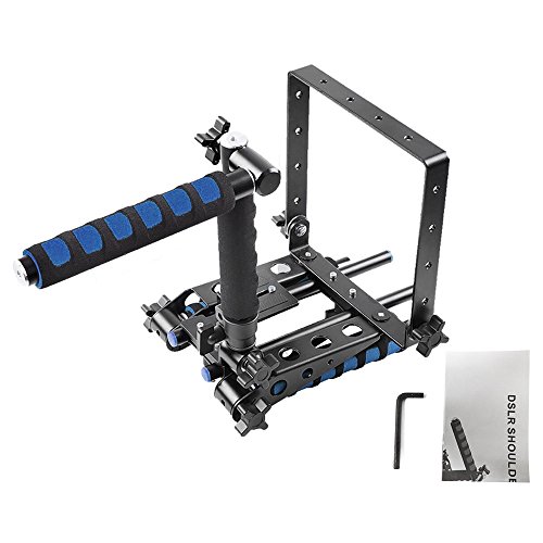 Andoer Pliable Aluminium alliage monter le Support Rig stabilisateur 1 4  vis      paulement avec Kit de support cam  ra tournage   quipement pour Canon Nikon Lumix Sony Pentax Olympus DSLR cam  ra