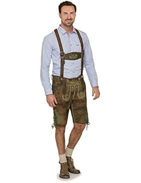 Stockerpoint - Herren Trachten Lederhose mit Träger, in verschiedenen Farben, Edgar